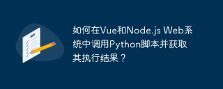 如何在Vue和Node.js Web系统中调用Python脚本并获取其执行结果？