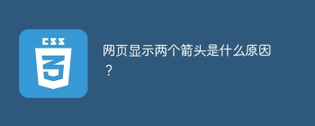 网页显示两个箭头是什么原因？