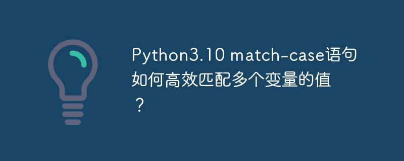 Python3.10 match-case语句如何高效匹配多个变量的值？