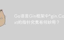 Go语言Gin框架中*gin.Context的指针究竟有何妙用？