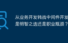 从业务开发转战中间件开发：是明智之选还是职业瓶颈？