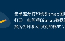 安卓蓝牙打印机Bitmap图片打印：如何将Bitmap数据转换为打印机可识别的格式？