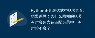 Python正则表达式中括号匹配结果差异：为什么同样的括号有时会包含在匹配结果中，有时却不会？