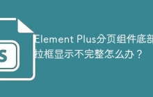Element Plus分頁組件底部下拉框顯示不完整怎么辦？