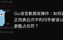 Go语言数据库操作：如何避免正则表达式中的问号被误认为参数占位符？