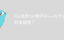 Go语言for循环中i++为什么有时会报错？