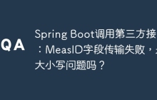 Spring Boot调用第三方接口：MeasID字段传输失败，是大小写问题吗？