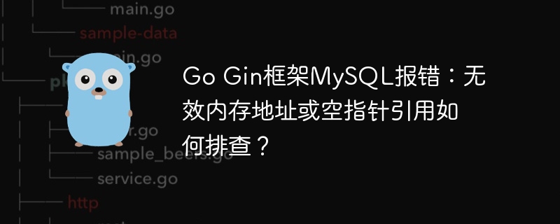 go gin框架mysql报错:无效内存地址或空指针引用如何排查?