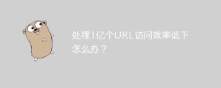 处理1亿个URL访问效率低下怎么办？