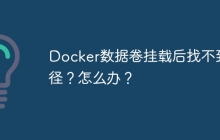 Docker数据卷挂载后找不到路径？怎么办？
