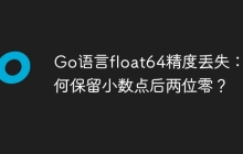 Go语言float64精度丢失：如何保留小数点后两位零？