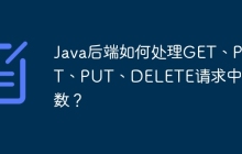 Java后端如何处理GET、POST、PUT、DELETE请求中的参数？