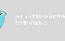 GoLand中如何高效查找指定包内所有init函数？