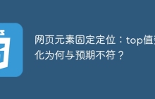 网页元素固定定位：top值变化为何与预期不符？