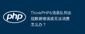 ThinkPHP6消息队列出现数据错误或无法消费怎么办？