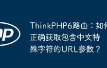 ThinkPHP6路由：如何正确获取包含中文特殊字符的URL参数？