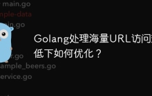 Golang处理海量URL访问效率低下如何优化？