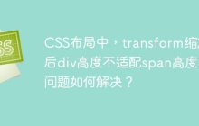 CSS布局中，transform缩放后div高度不适配span高度的问题如何解决？