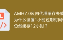 AMH7.0反向代理缓存失效：为什么设置1小时过期时间却仍然缓存12小时？