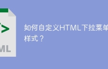 如何自定义HTML下拉菜单()样式？