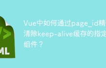 Vue中如何通过page_id精确清除keep-alive缓存的指定组件？