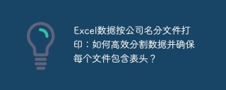 Excel数据按公司名分文件打印：如何高效分割数据并确保每个文件包含表头？
