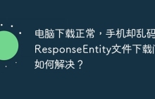 电脑下载正常，手机却乱码？ResponseEntity文件下载问题如何解决？
