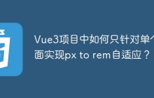 Vue3项目中如何只针对单个页面实现px to rem自适应？