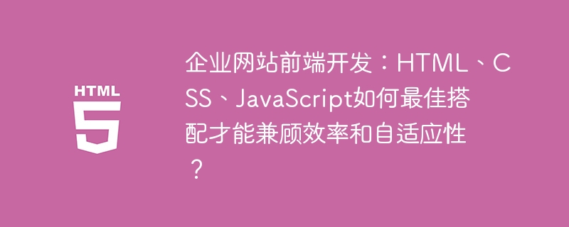 企业网站前端开发：HTML、CSS、JavaScript如何最佳搭配才能兼顾效率和自适应性？
