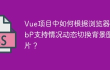 Vue项目中如何根据浏览器WebP支持情况动态切换背景图片？