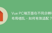 Vue PC端页面在不同分辨率下布局错乱，如何有效适配？