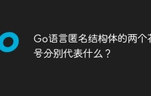 Go语言匿名结构体的两个花括号分别代表什么？
