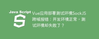 Vue应用部署测试环境SockJS跨域报错：开发环境正常，测试环境却失败了？