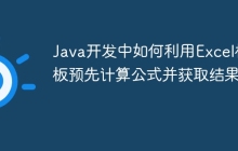 Java开发中如何利用Excel模板预先计算公式并获取结果？