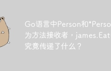 Go语言中Person和*Person作为方法接收者，james.Eat()究竟传递了什么？