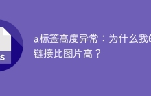 a标签高度异常：为什么我的链接比图片高？