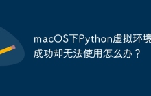macOS下Python虚拟环境安装成功却无法使用怎么办？