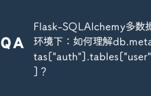 Flask-SQLAlchemy多数据库环境下：如何理解db.metadatas["auth"].tables["user"]？