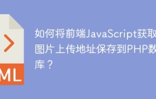 如何将前端JavaScript获取的图片上传地址保存到PHP数据库？