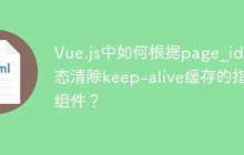 Vue.js中如何根据page_id动态清除keep-alive缓存的指定组件？