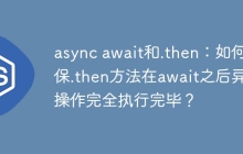 async await和.then：如何确保.then方法在await之后异步操作完全执行完毕？