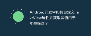 Android开发中如何自定义TextView属性并获取其值用于年龄筛选？