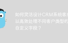如何灵活设计CRM系统客户表以高效处理不同客户类型的自定义字段？