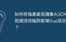 如何将海康威视摄像头SDK的视频流传输到前端Vue项目中？