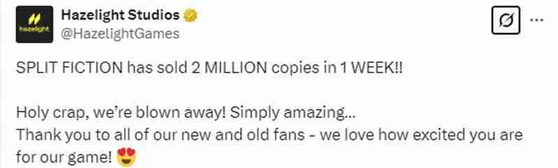 《双影奇境》发售一周销量突破200万 官方很震惊