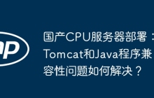 国产CPU服务器部署：Tomcat和Java程序兼容性问题如何解决？