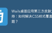 Wails桌面应用第三方皮肤支持：如何解决CSS样式覆盖难题？