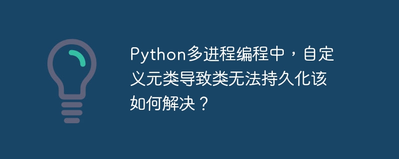python多进程编程中，自定义元类导致类无法持久化该如何解决？