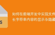 如何在前端开发中实现文件夹长字符串内容的显示与隐藏？
