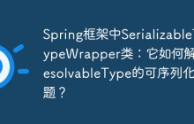 Spring框架中SerializableTypeWrapper类：它如何解决ResolvableType的可序列化问题？